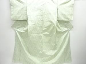 アンティーク　立涌模様織出し十日町紬着物